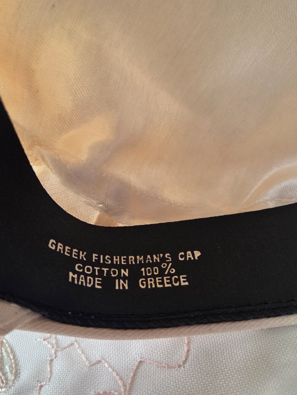 NWOT Vintage Aegean San Francisco-Athens Ivory Colored Greek Fishing Hat - Picture 6 of 9
